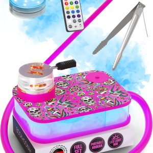 M. ROSENFELD Portable Hookah Set With Everything And Case   Premium Book Hookah with Tattoo Pattern