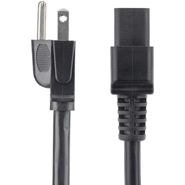 StarTech.com 6ft (1.8m) Heavy Duty Power Cord, NEMA 5-15P to C19, 15A 125V, 14AWG, Computer Power Cord, Heavy Gauge Power Cable - Image 2