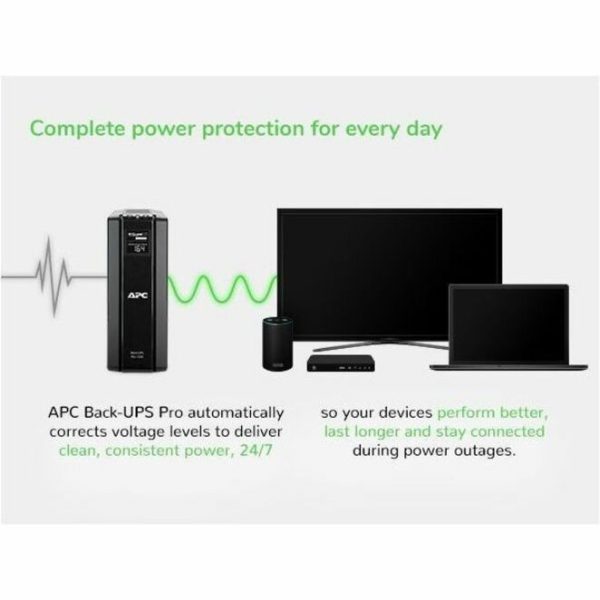 APC Back-UPS Pro, 1500VA/865W, Tower, 120V, 10x NEMA 5-15R outlets, AVR, LCD, User Replaceable Battery - Image 7