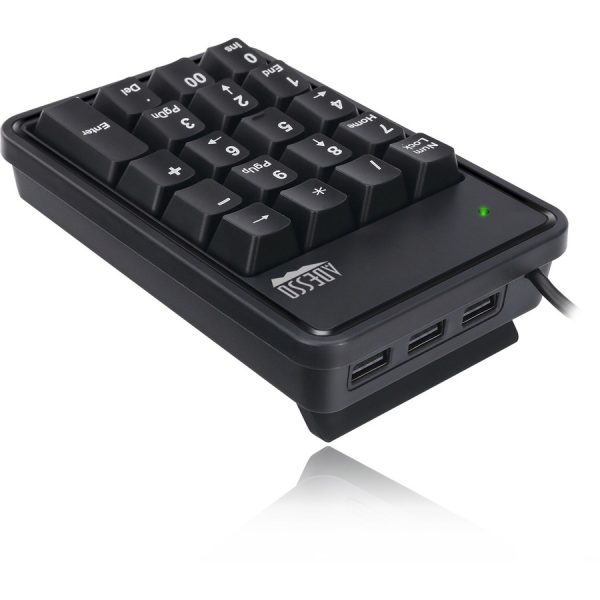 Adesso 19-Key Mechanical Keypad with 3-Port USB Hub - Image 12
