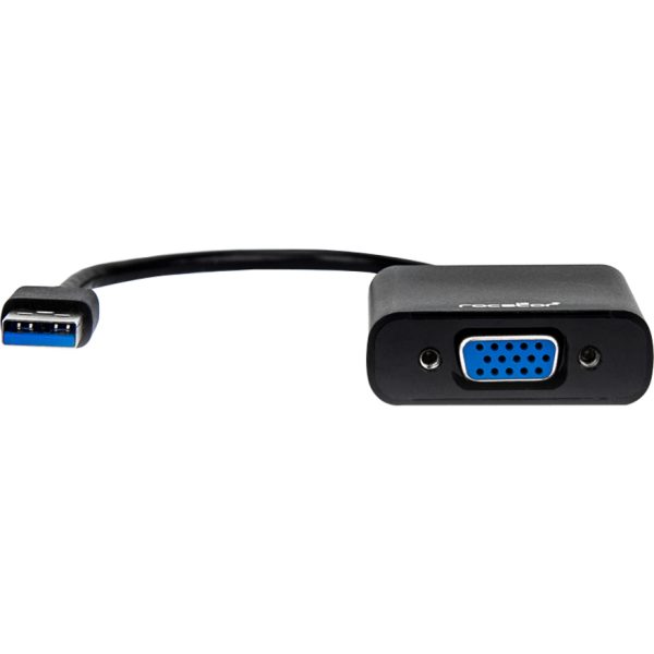 Rocstor Premium USB to VGA Adapter - USB 3.0 to VGA External USB Video Graphics Adapter for PC - Resolutions up to 1920x1200 1080p- 1x USB 3.0 Type A Male, 1 x VGA Female - 6" - Black - Compatible with PC USB GRAPHICS CARD ADAPTER - Image 3