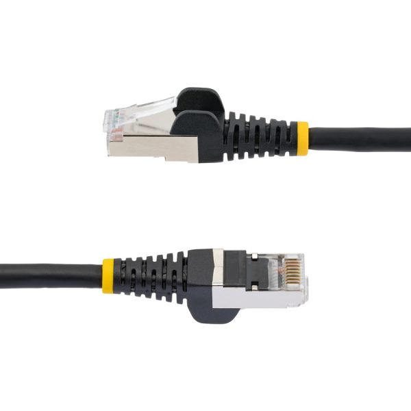 StarTech.com 15ft CAT6a Ethernet Cable, Black Low Smoke Zero Halogen (LSZH) 10 GbE 100W PoE S/FTP Snagless RJ-45 Network Patch Cord - Image 3