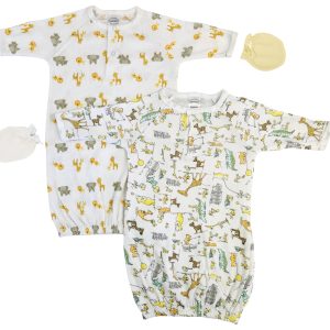 Unisex Newborn Baby 4 Piece Gown Set Nc_0755