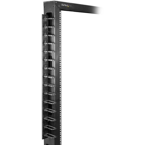 StarTech.com Vertical Cable Organizer with D-Ring Hooks - Vertical Cable Management Panel - 20U - 2.8ft. - Image 5