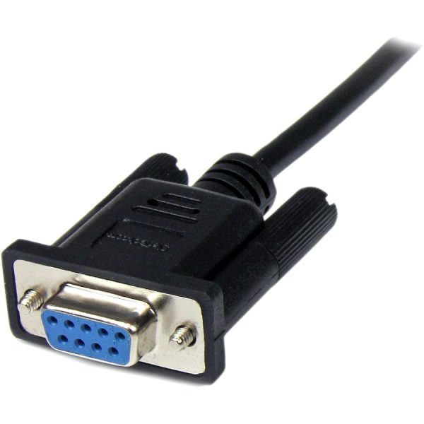 StarTech.com 1m Black DB9 RS232 Serial Null Modem Cable F/M - Image 2