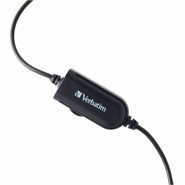Verbatim Mono Headset with Microphone and In-Line Remote - Image 2