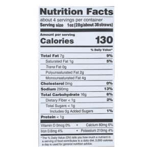Sensible Portions - Veggie Straw Zesty Ranch - Case of 12 - 4.25 ounces