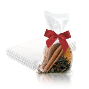 Clear Plastic Bags for Gifts 4” x 2” x 8” Pack of 100 Clear Gift Bags for Favors 1 mil Clear Poly Bags Gusseted Plastic Bags Clear Plastic Treat Bags Cookie Bags for Packaging