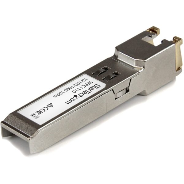 StarTech.com Cisco SFP-GE-T Compatible SFP Module - 1000BASE-T - 10/100/1000 Mbps SFP to RJ45 Cat6/Cat5e Transceiver - 100m - Image 2