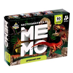Dinosaurs Memo Card Game for Kids 3 and Up   Memory Matching Russian Flash Cards Board Game with Theme Dinos 25 Pairs   Memorize and Match Puzzles Toy