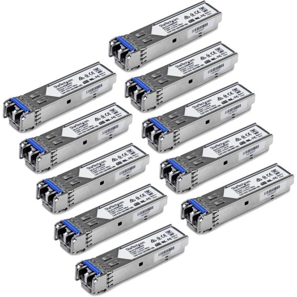 StarTech.com Cisco GLC-LH-SMD Compatible SFP Module 10 Pack - 1000BASE-LX/LH 1GbE Gigabit Ethernet Single Mode Fiber SMF Optic Transceiver - Image 6