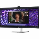 Dell P3424WEB 34" Class Webcam UW-QHD Curved Screen LED Monitor - 21:9 - Black, Silver