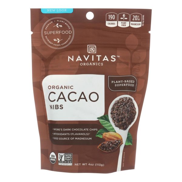 Navitas Naturals Cacao Nibs - Organic - Raw - 4 oz - case of 12 - Image 2