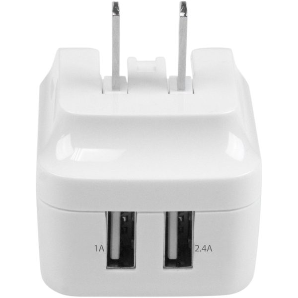 StarTech.com Travel USB Wall Charger â€" 2 Port â€" White â€" Universal Travel Adapter â€" International Power Adapter â€" USB Charger - Image 4