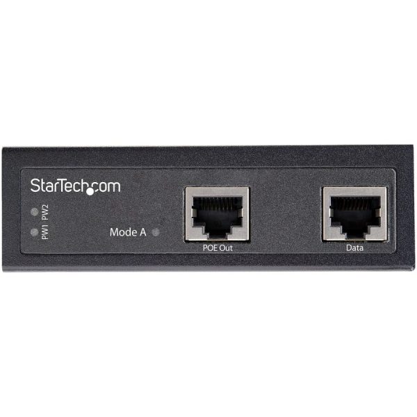 StarTech.com Industrial Gigabit Ethernet PoE Injector 30W 802.3at PoE+ Midspan 48V-56VDC Power Over Ethernet Injector Adapter -40C to +75C - Image 3