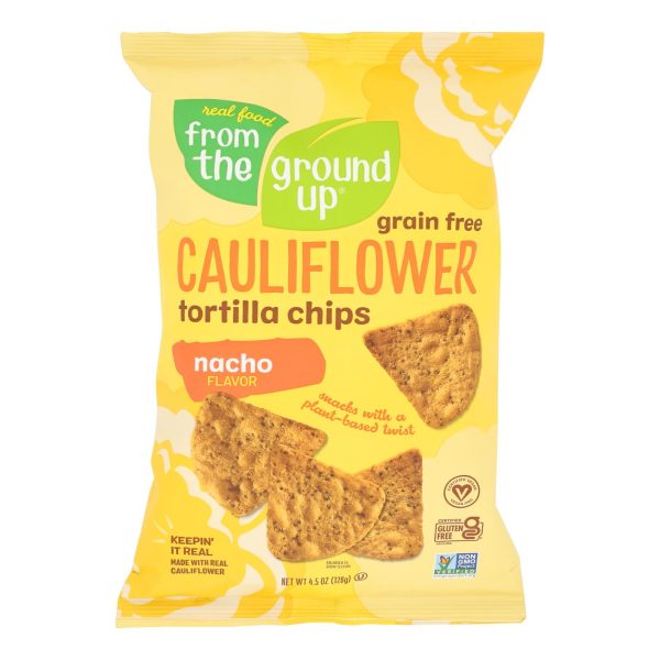From The Ground Up - Tort Chips Clflwr Nacho - Case of 12 - 4.5 OZ - Image 2