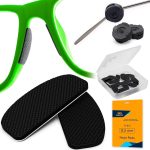 Eyeglass Nose Pads Anti Slip - Eye Glasses Nose Pad 0.5 mm - Silicone Nose Bridge Pads - Nose Grips Non Slip Piece - Sunglass Nose Pads Guards - (6 Pairs) 0.5mm x 7mm x 16mm