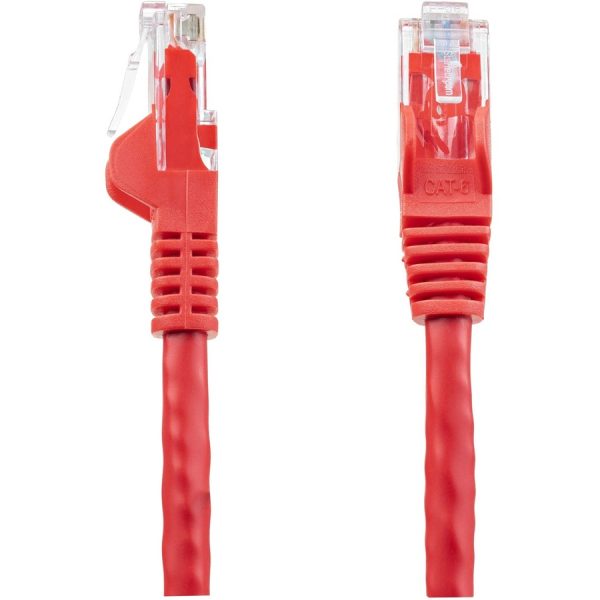 StarTech.com 2ft CAT6 Ethernet Cable - Red Snagless Gigabit - 100W PoE UTP 650MHz Category 6 Patch Cord UL Certified Wiring/TIA - Image 3
