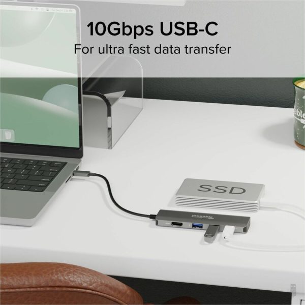 Plugable USB C Hub Multiport Adapter, 4 in 1, 100W Pass Through Charging USB C to HDMI 4K 60Hz - Image 5