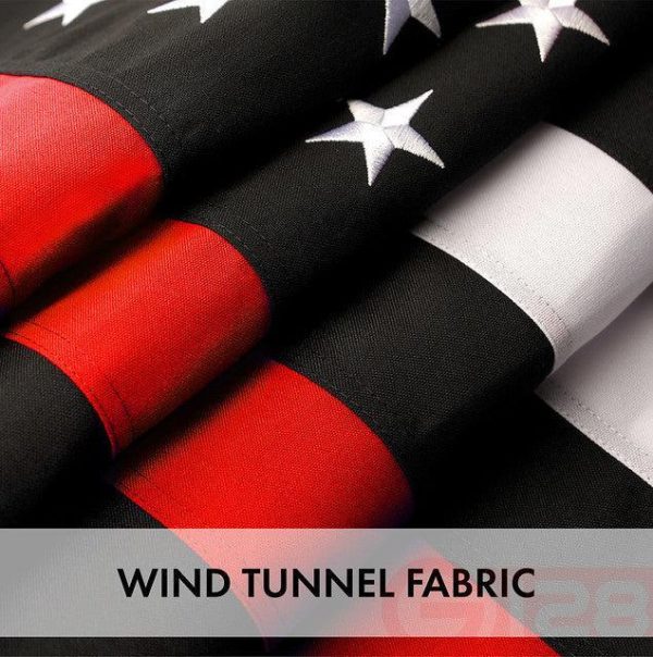 Thin Red Line Flag 3x5 Ft 3-Pack Embroidered Spun Polyester By G128 - Image 5