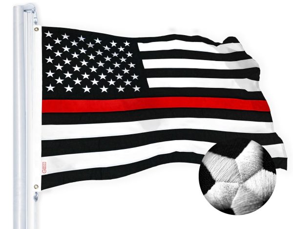 Thin Red Line Flag 3x5 Ft 3-Pack Embroidered Spun Polyester By G128 - Image 7