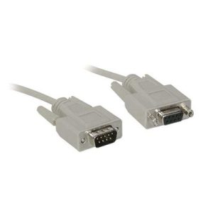 15' DB9 M to F Ext Cable Beige