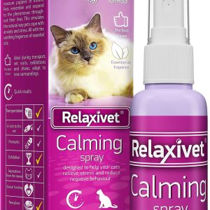 Beloved Pets Calming Pheromone Spray & Scratch Repellent for Cats   Reduce Scratching Furniture Pee   During Travel Fireworks Thunder Vet Zone   Helps to Relief Stress Fighting Hiding