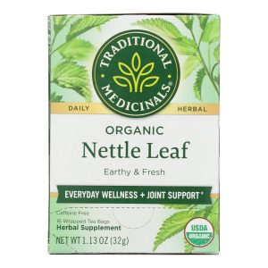 Traditional Medicinals Organic Nettle Leaf Herbal Tea - 16 Tea Bags - Case of 6