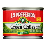 La Preferida Green Chiles - Diced - Case of 24 - 4 oz.