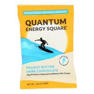 Quantum Energy Squares - Bar Pnut Bttr Dark Choc - CS of 8-1.69 OZ