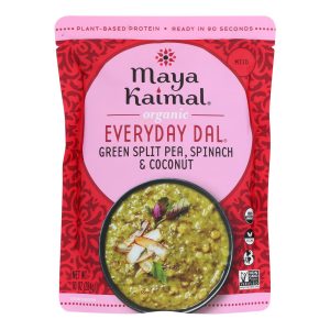 Maya Kaimal - Organic Everyday Dal - Green Split Pea Spinach Coconut - CS of 6 -10 OZ