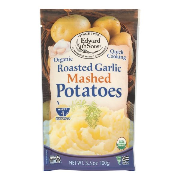 Edward and Sons Organic Mashed Potatoes - Roasted Garlic - Case of 6 - 3.5 oz. - Image 3