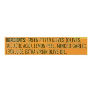 Freestyle Snacking - Olives Green Lemon Garlic - Case of 6-4 Ounces