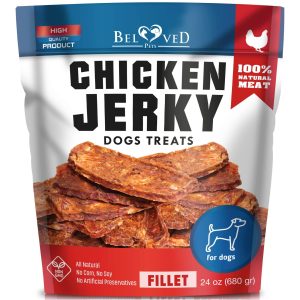 Chicken Jerky Dog Treats 1.5 Lb   Human Grade Pet Snacks & Grain Free Organic Meat   All Natural High Protein Dried Strips   Best Chews for Training Small & Large Dogs   Bulk Soft Pack Made for USA