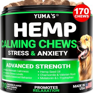 Hemp Calming Chews for Dogs   Hip & Joint Support   Beef Liver Flavor   170 Chews
