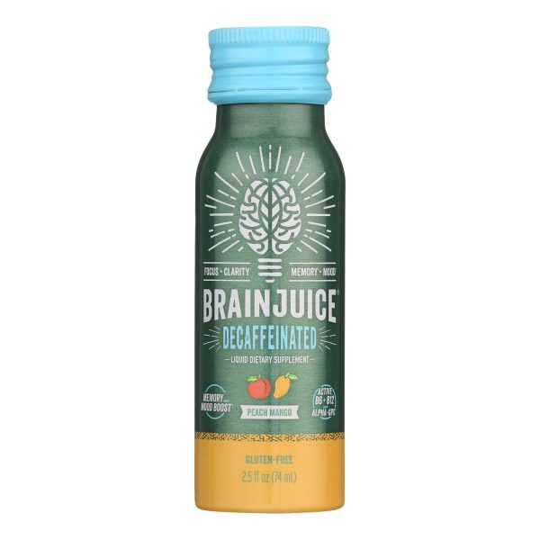 Brain Juice - Brain Juce Decaf Peach Mango - Case of 12 - 2.5 FZ
