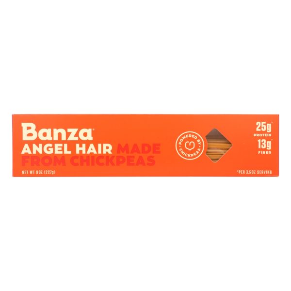 Banza Angel Hair Chickpea Pasta  - Case of 12 - 8 OZ - Image 2