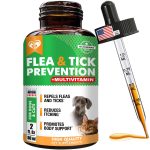 Oral Flea & Tick Prevention for Dogs and Cats   Natural Flea Control and Medicine & Treatment for Small and Large Dogs   Multivitamin Drops Supplements for Pets Made in USA