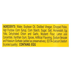 Bookbinder's - Tartar Sauce - Traditional - Case of 9 - 9.5 oz.