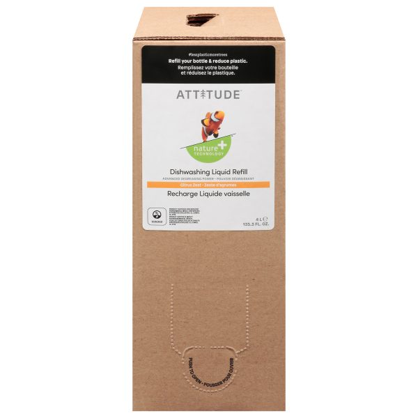 Attitude - Dish Liquid Citrus Zest - 1 Each 1-135.3 OZ