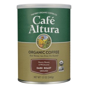 Cafe Altura - Organic Ground Coffee - Dark Roast - Case of 6 - 12 oz.