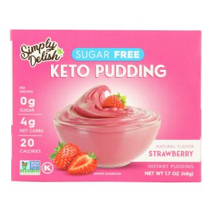 Simply Delish - Pudding Mix Strawberry - Case of 6-1.7 OZ