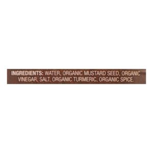 Organic Ville Stone Ground Organic - Mustard - Case of 12 - 12 oz.