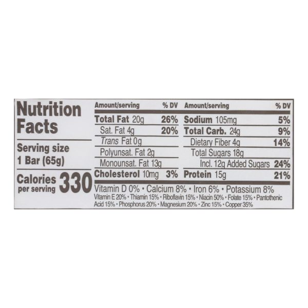 Perfect Bar Dark Chocolate Chip Peanut Butter Perfect Bar  - Case of 8 - 2.3 OZ - Image 2
