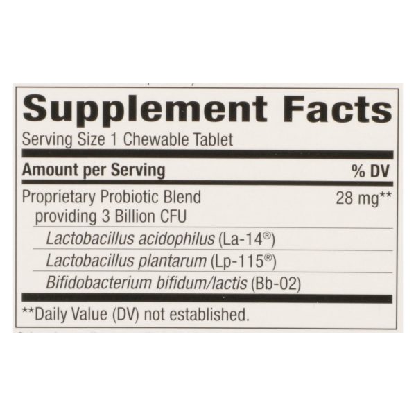 Nature's Way Dietary Supplement Orange Flavored Primadophilus  - 1 Each - 30 CHEW - Image 2