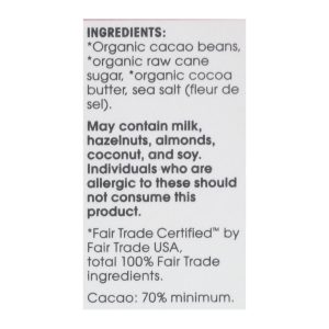 Alter Eco Americas Organic Chocolate Bar - Deep Dark Sea Salt - 2.82 oz Bars - Case of 12