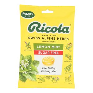Ricola - Cough Drop Sugar Free Lemon Mint - Case of 6-45 CT