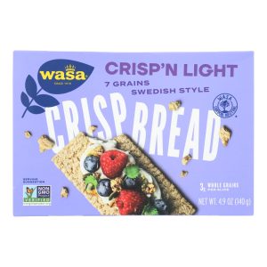 Wasa Crispbread Crisp 'N Light 7 Grain Crackerbread - Case of 10 - 4.9 oz.