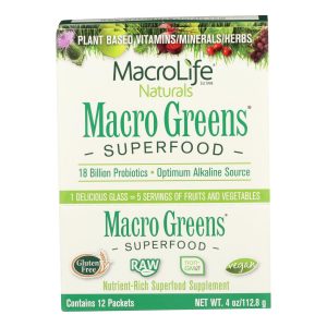 MacroLife Naturals Macro Greens Original - 12 Packets - 4 oz