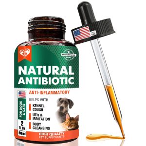 Natural Herbal Antibiotics for Cats and Dogs   Kennel Cough Relief & Urinary Tract Support   Cranberry UTI Treatment Pet Supplement   Respiratory & Cold Infection Medicine   Made in USA